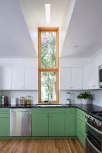 2023北欧厨房整体果绿色橱柜装修效果图片