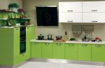 时尚厨房果绿色橱柜设计效果图片
