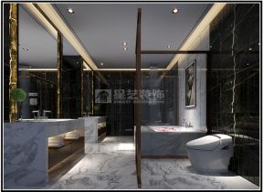 2023现代风格别墅浴室玻璃门装修设计图片
