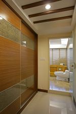 现代中式风格卧室带卫生间装潢装修效果图