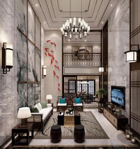 中式客厅家具摆放 2020新中式客厅家具图片