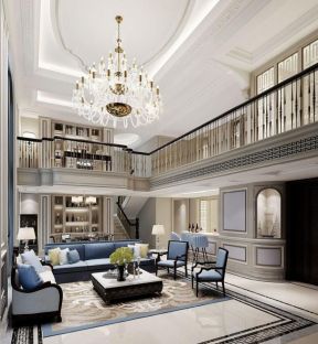 2020独栋别墅整体布局平面设计图 2020别墅客厅沙发茶几效果图片