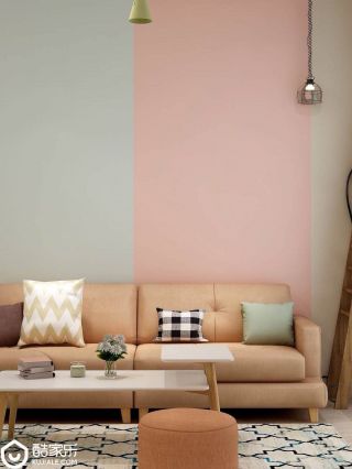 现代温馨家装客厅背景墙颜色图片