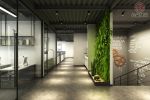 2023现代办公室仿真室内植物墙设计效果图