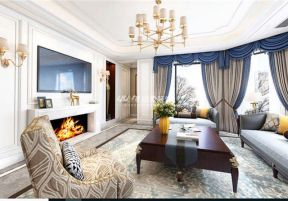 水晶郦城美式客厅沙发装修效果图