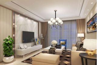 2023现代家庭客厅电视柜装修设计图片