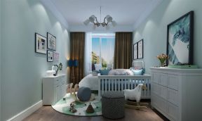 2023舒适简约新中式风格儿童卧室装修图