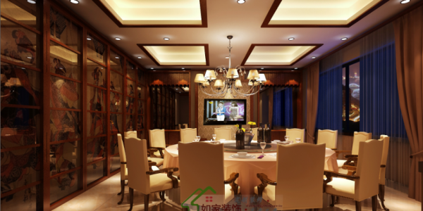 云南省麒麟区餐厅中式风格300㎡设计方案