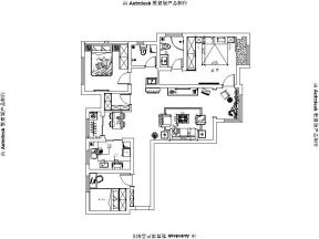 2023三居室平面设计图片