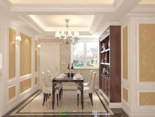 南京154平米古典风格装修餐厅效果图