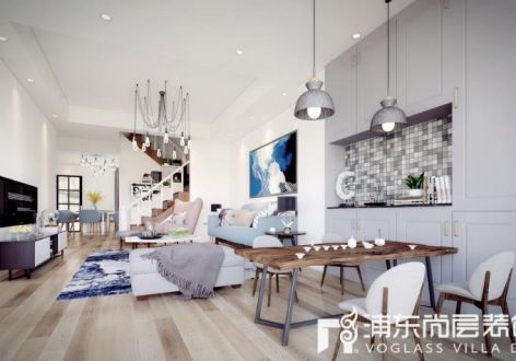 上海别墅欧式风格客厅效果图