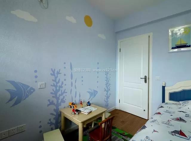 2023孩子卧室背景墙装修效果图
