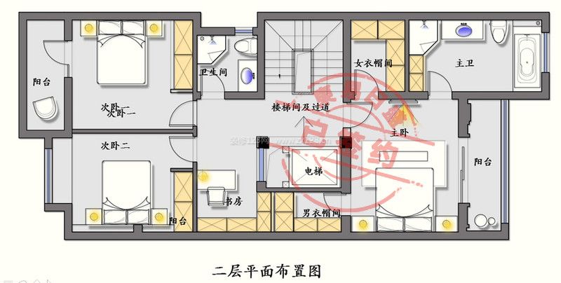 天祥尚府现代风格别墅装修户型图