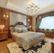 200平米复古风格卧室床头壁灯设计装修图