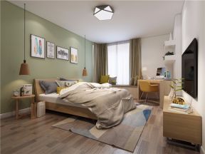 北欧风格102㎡三居室卧室装修设计案例