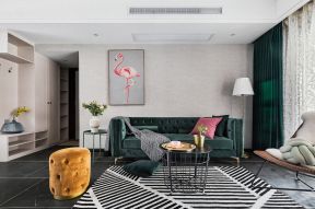 现代混搭风格 2020客厅地毯设计效果图