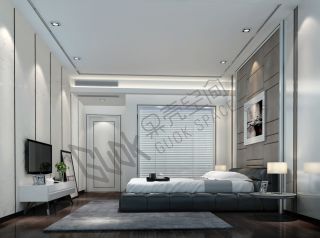 2023现代主卧室背景墙装潢设计图
