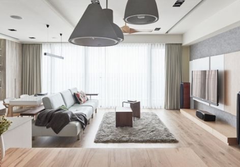 紫金港现代风格105平米三居室装修设计案例
