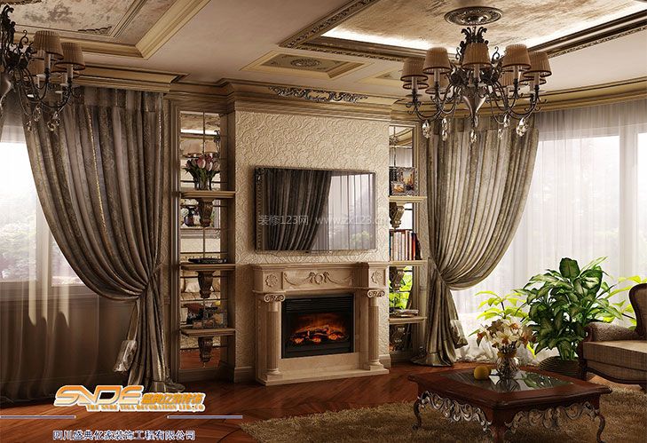 欧式古典室内设计 欧式古典吊灯图片