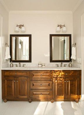 美式风格卫生间浴室柜镜前灯图片