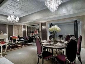 朗诗未来之家160㎡三居室新古典风格装修餐厅效果图