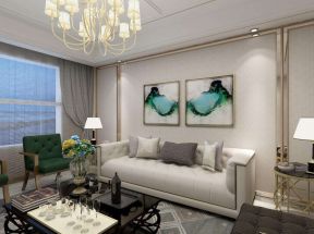港式风格客厅 2020客厅装饰画设计效果图