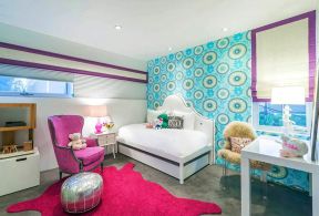 欧式儿童房壁纸 高档沙发床图片 2020欧式儿童房间装修效果图 