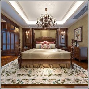 天地山水美式220平复式卧室装修设计案例