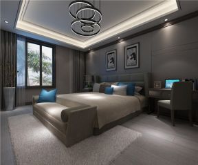 万科金润华府现代简约220平复式卧室装修设计案例