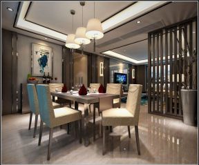 上河湾现代简约130平四居室餐厅装修设计案例