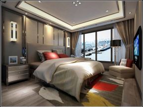 上河湾现代简约130平四居室卧室装修设计案例