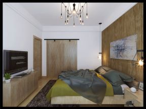 海润滨江现代88平二居室卧室装修设计案例