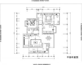 海润滨江现代88平二居室平面图