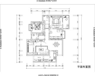海润滨江现代88平二居室平面图
