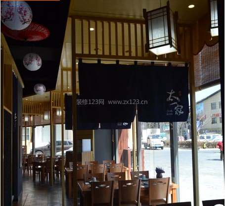 韩乐坊太一家料理店日式风格就餐区装修案例