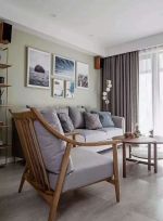 华润橡树湾100㎡两居室现代简约风格装修客厅效果图