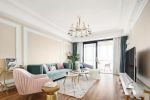 保利香槟国际120㎡三居室现代风格装修客厅效果图