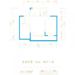 A-1c户型， 4室4厅2卫1厨， 建筑面积约230.00平米