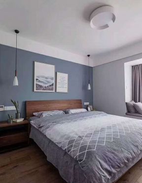 华润橡树湾100㎡两居室现代简约风格主卧装修效果图