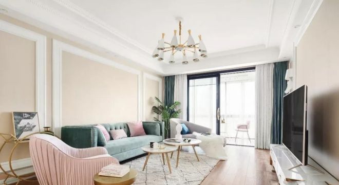 保利香槟国际120㎡三居室现代风格装修效果图