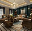 2023欧式古典风格客厅真皮沙发装修效果图片