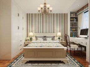 怡翠晋盛御园现代美式风格127㎡卧室书房装修效果图