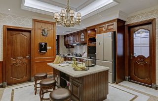 豪华美式风格厨房室内装修实景设计赏析