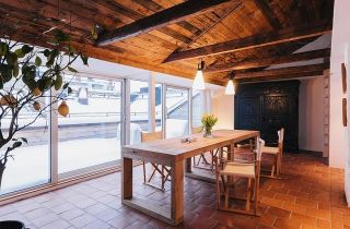 北欧风格loft阁楼餐厅装修图片