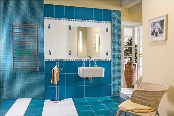 卫生间瓷砖背景墙装修设计图片