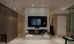2023现代中式客厅电视墙设计效果图
