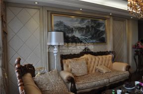 中港城120平米三居室欧式风格装修客厅效果图