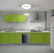 2023家庭厨房果绿色橱柜门装修效果图片