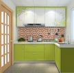 简约风格厨房果绿色橱柜装修效果图