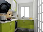 现代时尚厨房果绿色橱柜设计效果图片